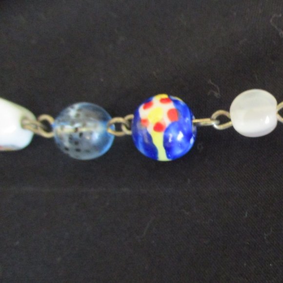 Vintage ITALIAN VENETIAN Millefiori Glass Wedding Cake Beads, Necklace 17" - Picture 13 of 14